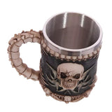 Maxbell Creative Skull Mug Stainless Steel Drinkware Skeleton Resin Halloween Gift#2
