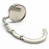 Maxbell Folding Portable Round Zinc Handbag Hanger Travel Lady Bag Purse Hook Holder