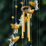 Maxbell Wind Chime Home 4 Tubes Angel Cubitt Metal Garden Decor Outdoor Living Gift