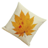 Maxbell Square Waist Cushion Cover Cotton Linen Throw Pillow Case Slip Maple Leaf