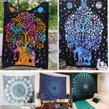 Maxbell  Bohemian Soft Tapestry Throw Blanket Rug Roundie Yoga Bed Mat Beach Towel #6