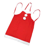 Maxbell Adult Christmas Santa Apron Red Bib Waitress Fancy Dress Costume Christmas Gift