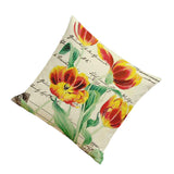 Maxbell Vintage Linen Throw Pillow Case Waist Bolster Cushion Cover Flower Print #6