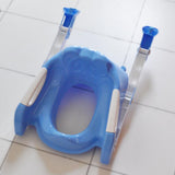 Maxbell Baby Foldable Toddler Kids Potty Training Chair Toilet Ladder Seat Step Blue