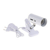 Maxbell Reptile Light Clamp Ceramic Infrared Emitter Heat Lamp Stand EU Plug White