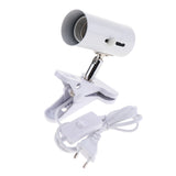 Maxbell Reptile Light Clamp Ceramic Infrared Emitter Heat Lamp Stand EU Plug White