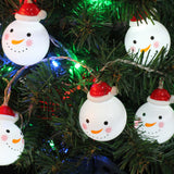 Maxbell Snowman Head LED String Light Christmas Home Decor Bulbs Party Lamp White