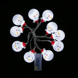 Maxbell Snowman Head LED String Light Christmas Home Decor Bulbs Party Lamp White