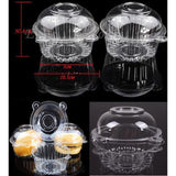 Maxbell 100pcs Clear Plastic Cupcake Cake Dome Favor Box Container for Wedding Party