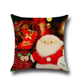 Maxbell Cotton Linen Nap Cushion Cover Home Decor Throw Pillow Case Christmas Decor Santa #3