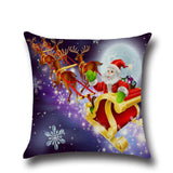 Maxbell : Cotton Linen Nap Cushion Cover Home Decor Throw Pillow Case Christmas Decor Santa#4