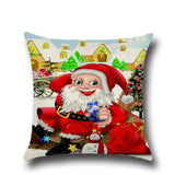 Maxbell Square Nap Cushion Cover Cotton Linen Throw Pillow Case Slip Christmas Decor Santa #5