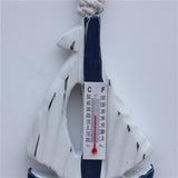 Maxbell Blue Sailing Ship Boat Hook Wood Excellent Handcrafted Wall Hanging Decor Thermograph