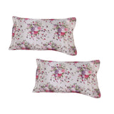 Maxbell 1 Pair Silk Soft Satin Standard Pillow Cushion Covers Floral Pillowcases Bed Decor