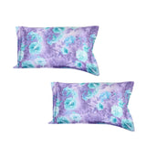 Maxbell 1 Pair Silk Soft Satin Standard Pillow Cover Elegant Floral Pillowcase Bed Decor