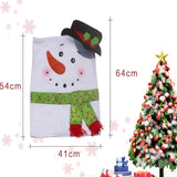 Maxbell 2Pcs Lovers Snowman Chair Back Cover for Christmas Kitchen Dinner Decoration