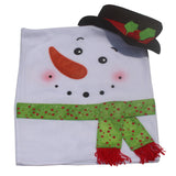 Maxbell 2Pcs Lovers Snowman Chair Back Cover for Christmas Kitchen Dinner Decoration