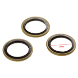 Maxbell 100pcs Φ20 Rubber Metal Combination Ring Sealing Rings Gasket Grommets Washers 20mm
