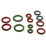 Maxbell 100pcs 6mm-16mm Rubber Metal Combination Ring Sealing Rings Gasket Grommets Washers