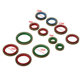 Maxbell 100pcs 6mm-16mm Rubber Metal Combination Ring Sealing Rings Gasket Grommets Washers