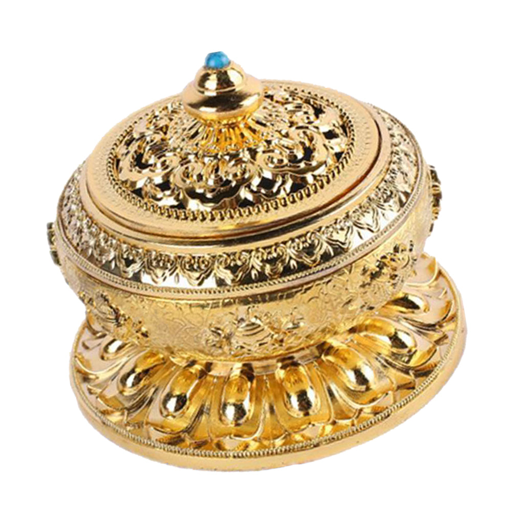 Vintage Incense Smoke Cone Aroma Burner Holder Stove Censer Thurible Gold