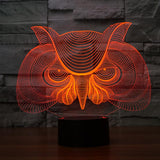 Maxbell Hunting Eagle Owl 3D LED Illusion Light Touch Switch Desk Lamp Home Decor