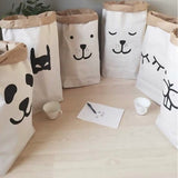 Maxbell Kraft Paper Storage Bag Laundry Clothes Toys Portable Home Organizer Bags #6