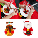 Maxbell Elk Deer Christmas Dinner Tableware Cutlery Bag Holder Knife Spoon Fork Bag