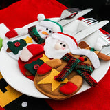 Maxbell Elk Deer Christmas Dinner Tableware Cutlery Bag Holder Knife Spoon Fork Bag