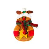 Maxbell Elk Deer Christmas Dinner Tableware Cutlery Bag Holder Knife Spoon Fork Bag