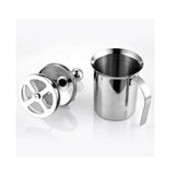 Maxbell Stainless Steel Milk Frother Cappuccino Coffee Frother Double Froth Pump