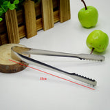 Maxbell 6 inch Stainless Steel Salad Ice Cake Bread Barbecue Tong Cooking Buffet Serving Food Clamp