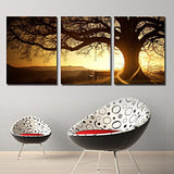 Maxbell 3pcs Join-Together TREE Oil Canvas Painting Modern Abstract Art Picture Home Decor