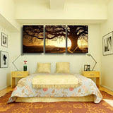 Maxbell 3pcs Join-Together TREE Oil Canvas Painting Modern Abstract Art Picture Home Decor