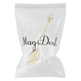 Max Retro Carved Crystal Head Coffee Spoon Condiment Scoop Dessert Ladle Gold