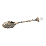Max Retro Carved Crystal Head Coffee Spoon Condiment Scoop Dessert Ladle Bronze