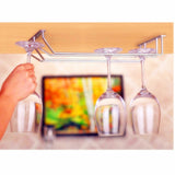 Maxbell Kitchen Upside Down Wine Glass Cup Rack Hanging Stemware Holder Organizer