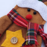 Maxbell Dinner Tableware Cutlery Case Bag Cover Pouch Spoon Reindeer Bag Christmas Dinner Decor Set of 2