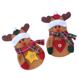 Maxbell Dinner Tableware Cutlery Case Bag Cover Pouch Spoon Reindeer Bag Christmas Dinner Decor Set of 2
