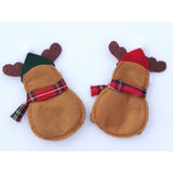 Maxbell Dinner Tableware Cutlery Case Bag Cover Pouch Spoon Reindeer Bag Christmas Dinner Decor Set of 2