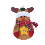 Maxbell Dinner Tableware Cutlery Case Bag Cover Pouch Spoon Reindeer Bag Christmas Dinner Decor Set of 2