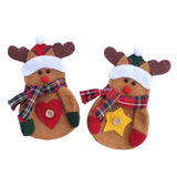 Maxbell Dinner Tableware Cutlery Case Bag Cover Pouch Spoon Reindeer Bag Christmas Dinner Decor Set of 2