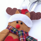 Maxbell Dinner Tableware Cutlery Case Bag Cover Pouch Spoon Reindeer Bag Christmas Dinner Decor Set of 2