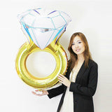 30 Diamond Ring Shape Balloon Helium Foil Mylar Balloon Party Wedding Decor"