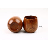 Maxbell Japanese Wooden Tea Cup Coffee Mug Handmade Mugs Handle Drinkware Beer Party Decor
