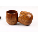 Maxbell Japanese Wooden Tea Cup Coffee Mug Handmade Mugs Handle Drinkware Beer Party Decor