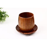 Maxbell Japanese Wooden Tea Cup Coffee Mug Handmade Mugs Handle Drinkware Beer Party Decor