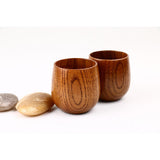 Maxbell Japanese Wooden Tea Cup Coffee Mug Handmade Mugs Handle Drinkware Beer Party Decor