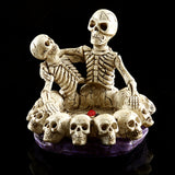 Maxbell Human Skull Head Ashtray Holder Skull Skeleton Head Resin Statue Art 16cm