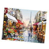 Maxbell Frameless DIY Painting By Numbers Canvas Painting Art Picture Flower Street